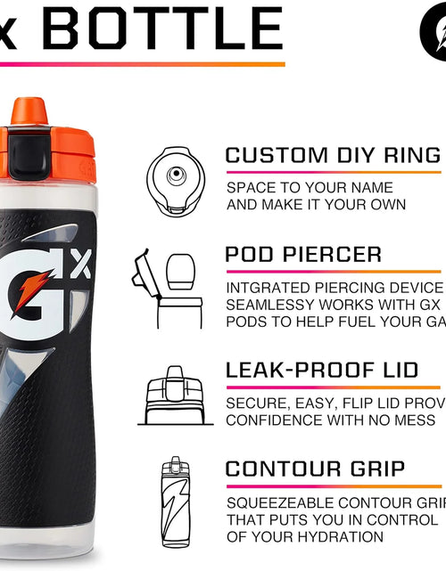 Load image into Gallery viewer, GX Bottle, Refillable Water Bottle, Nonslip, Blue, 30 Fl Oz
